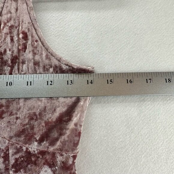 American Eagle Outfitters Dress Sz XS Crushed Velour Skater Mini Sleeveless Pink - Picture 10 of 12